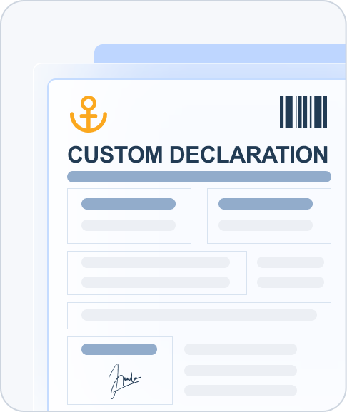 Customs declaration OCR model